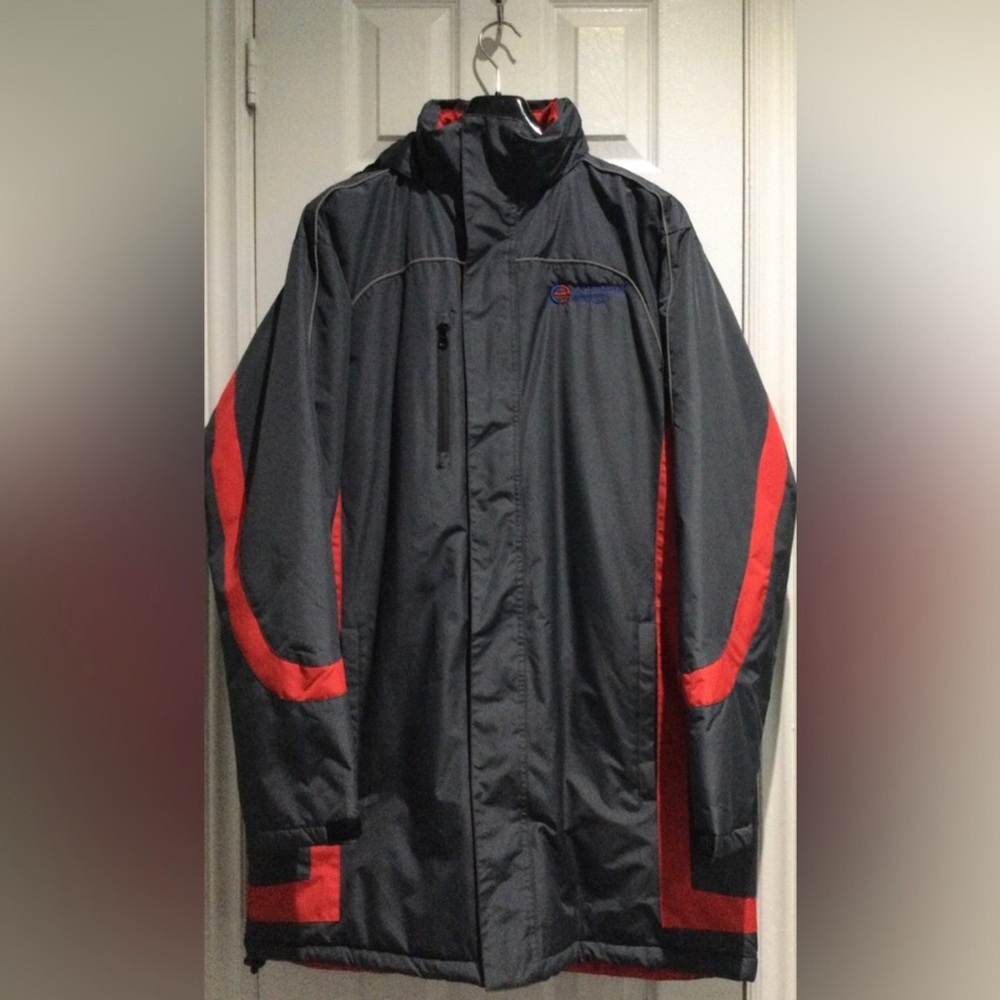 NWOT Commerce Energy Men's Black and Red Hooded Jacket